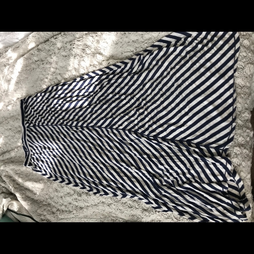 Striped maxy skirt